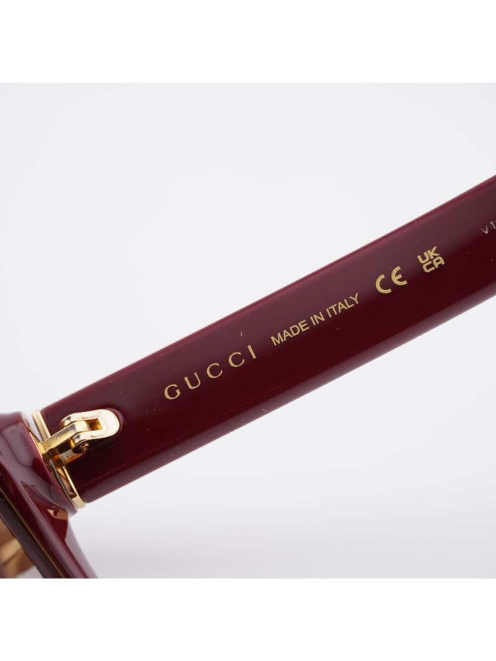 Gucci GG1135S 003 Sunglasses Burgundy Square Frame, Brown Lenses - Picture 4 of 11